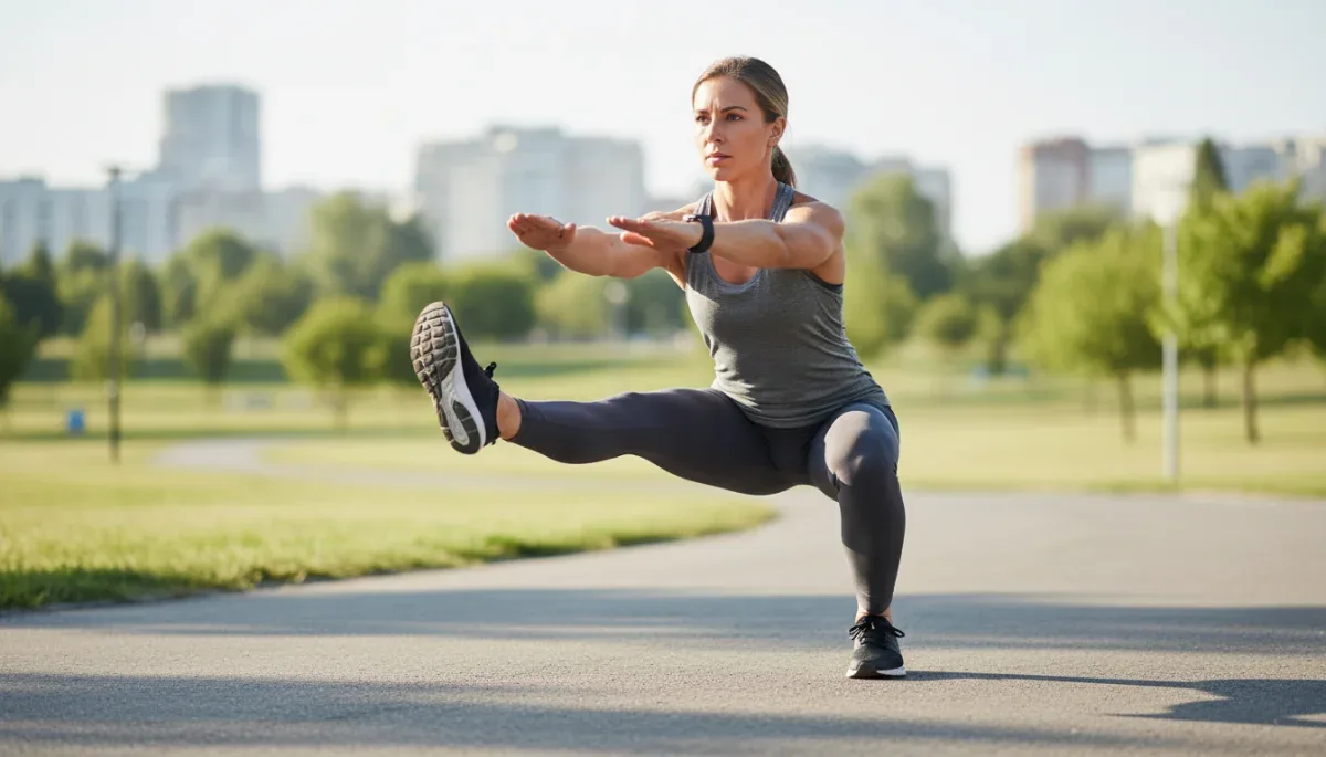 Person performing a pistol squat with excellent form