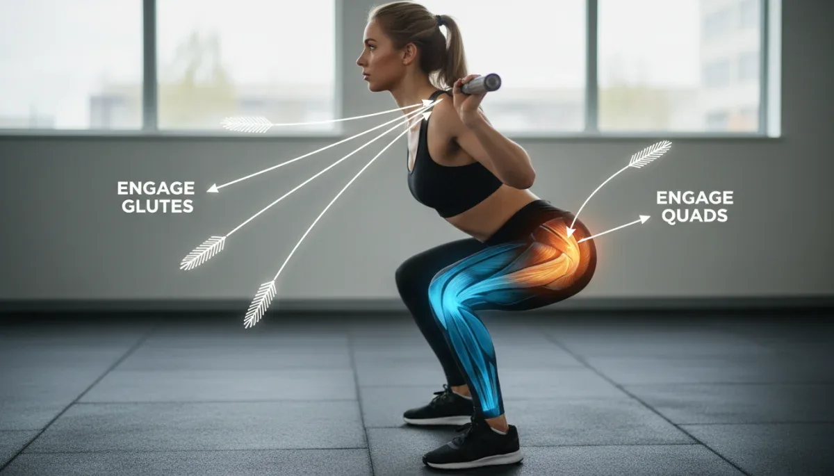Understanding muscle activation during a squat through conscious focus