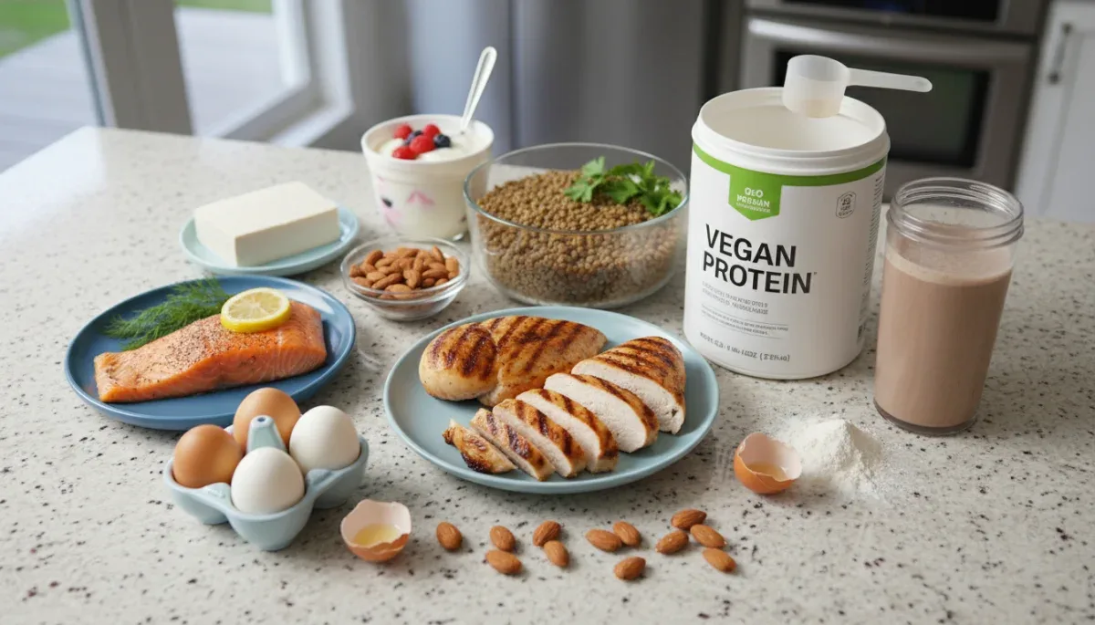 Variety of protein sources for muscle repair
