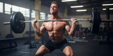 Athlete pushing heavy weights, demonstrating effort to overcome a workout plateau