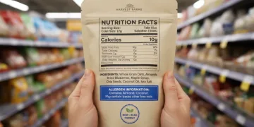 Updated food label with enhanced nutrition facts and ingredient clarity for consumers.