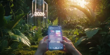 Person choosing nature over screen time in 2026 for better health