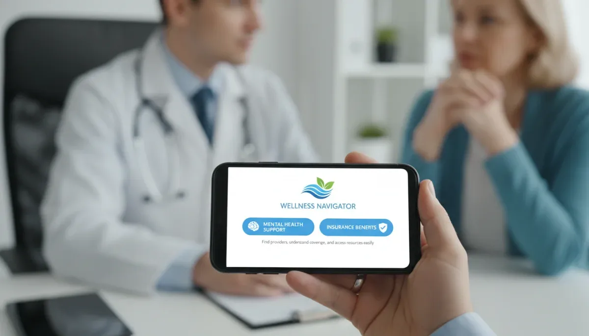Digital access to mental health resources and insurance benefits on a smartphone