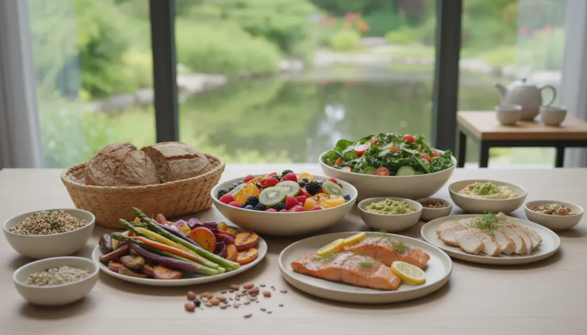 Colorful healthy meal illustrating the link between gut health and mental well-being for US consumers.