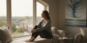 Person finding peace, contemplating anxiety management
