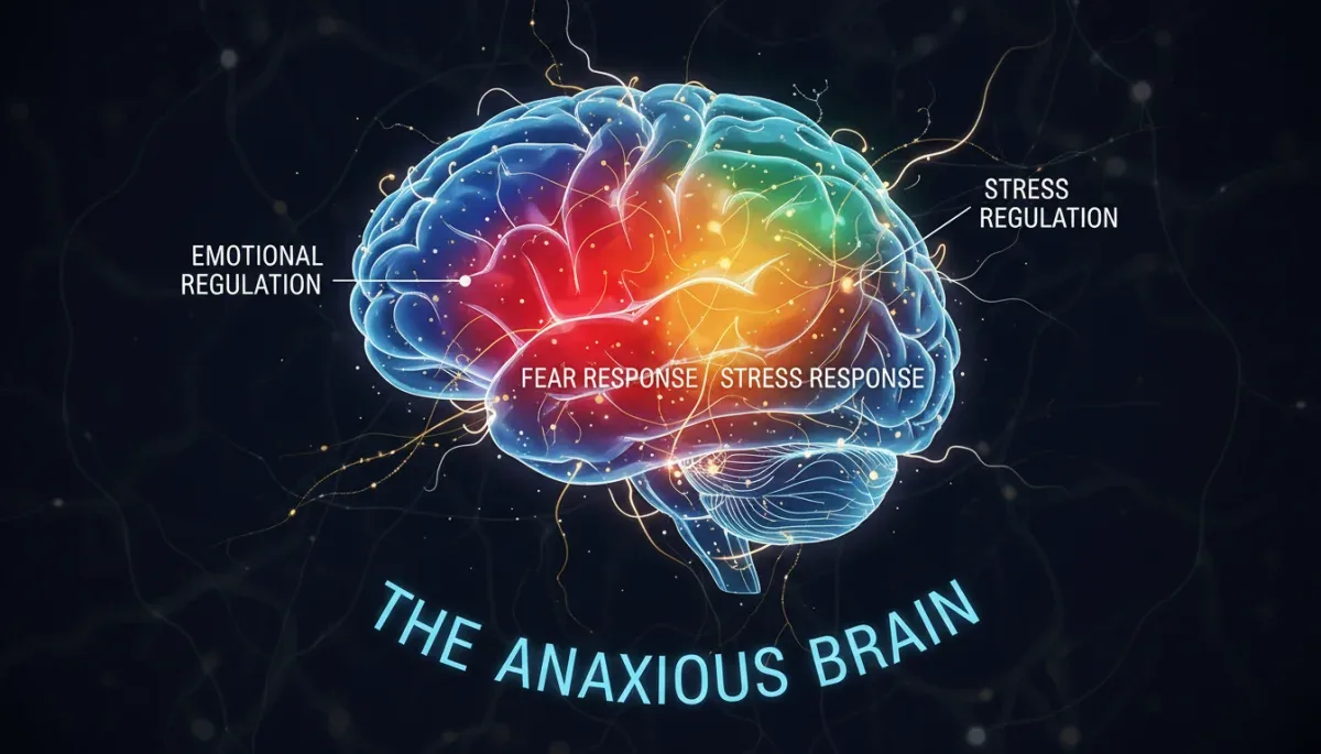 Brain regions involved in anxiety and stress response