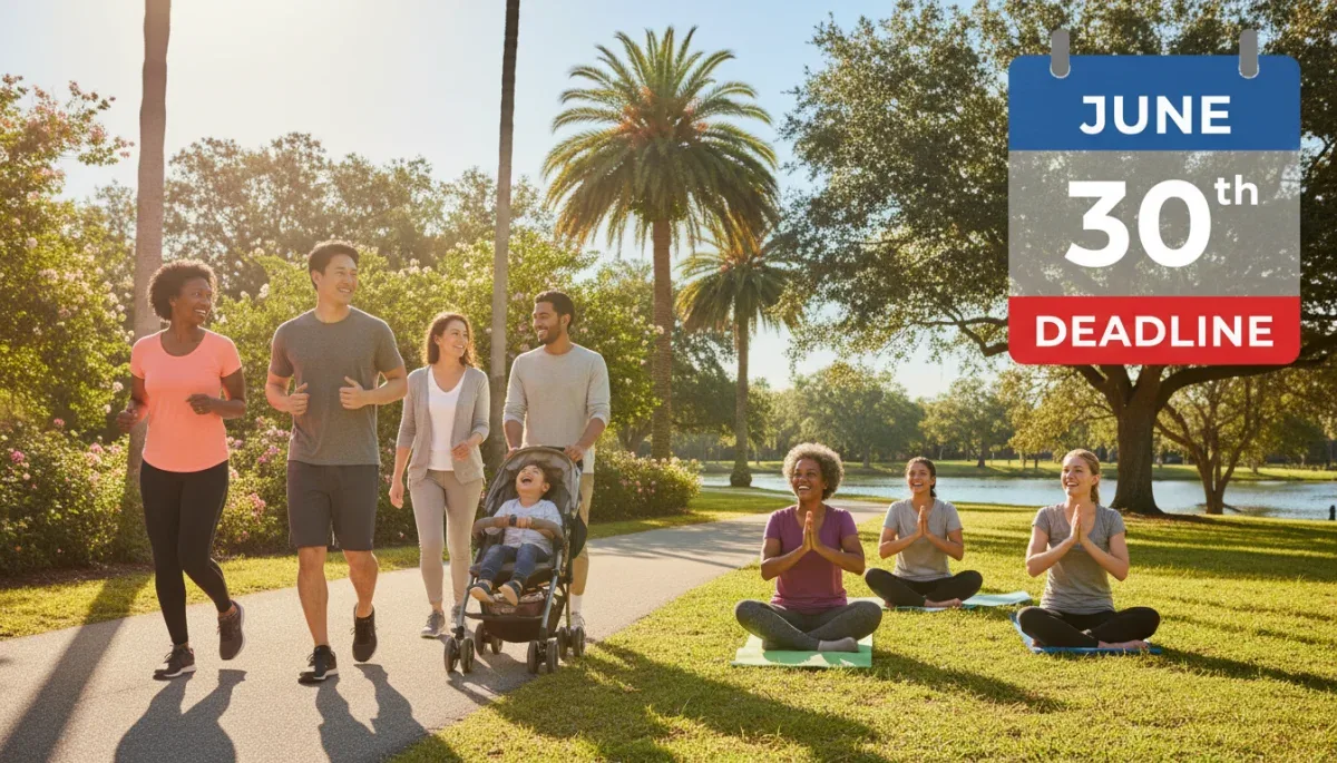 Diverse group engaging in healthy activities with a June 30th deadline reminder