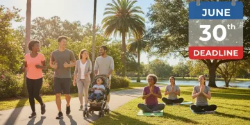 Diverse group engaging in healthy activities with a June 30th deadline reminder
