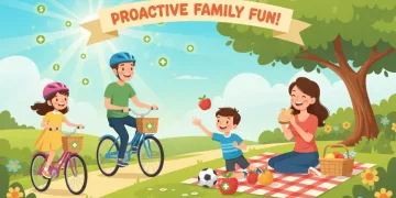 Family enjoying outdoor activities, symbolizing health and financial savings from early detection.