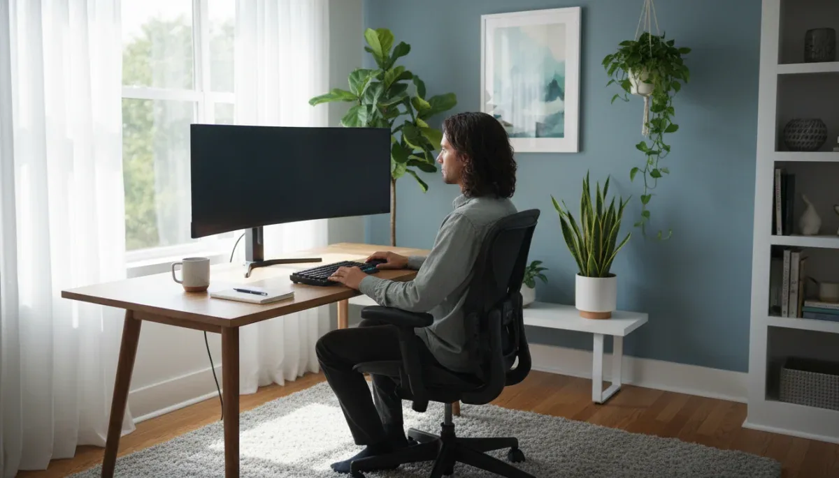 Ergonomic home office setup for remote work