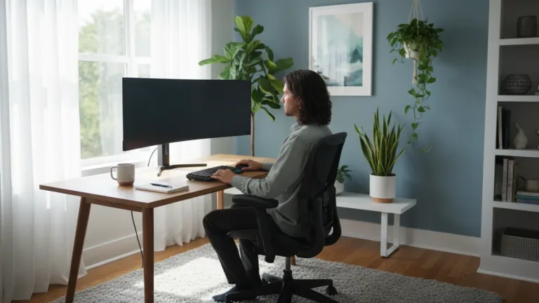 Ergonomic home office setup for remote work