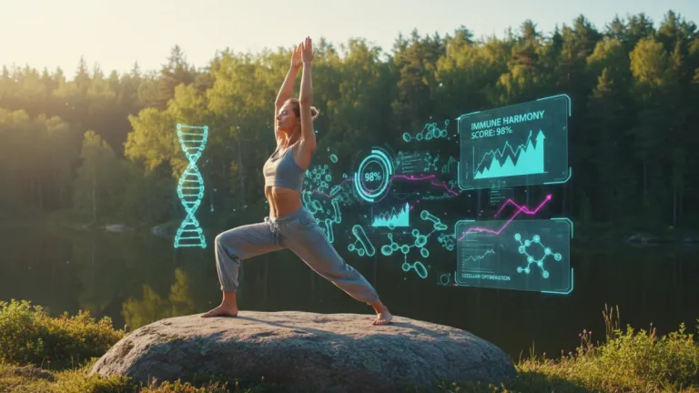 Person enjoying a healthy lifestyle, symbolizing a boosted immune system