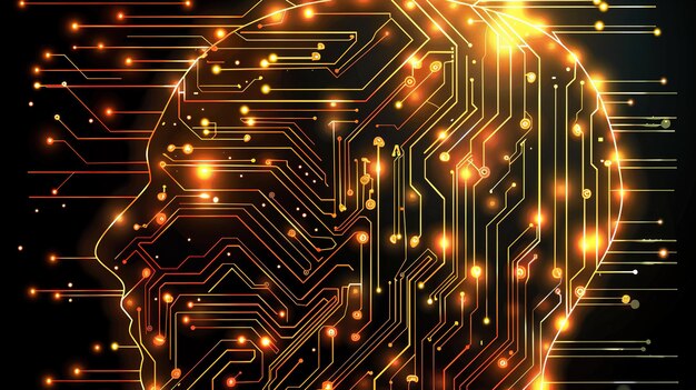 A close-up shot of a circuit board with glowing neural network patterns overlaid, symbolizing the complex technology behind AI and the need for careful regulation.