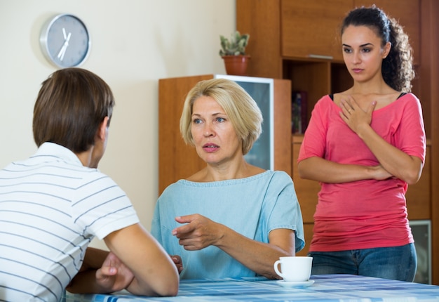 A photo of cast members arguing on the Real Housewives.
