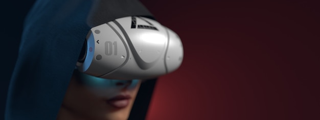 Close-up of a VR headset displaying a high-resolution virtual environment, highlighting the clarity and detail of the visuals.